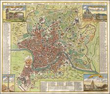 Rome Map By John Senex / John Harris