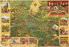 Mexico and Pictorial Maps Map By Miguel Gómez Medina