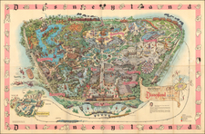 Pictorial Maps, California and Other California Cities Map By Walt Disney Productions