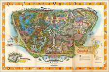 Pictorial Maps, California and Other California Cities Map By Walt Disney Productions