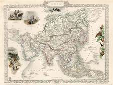 Asia and Asia Map By John Tallis