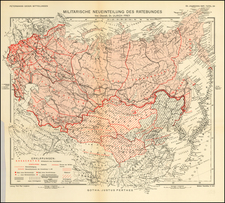 Russia and Russia in Asia Map By Augustus Herman Petermann