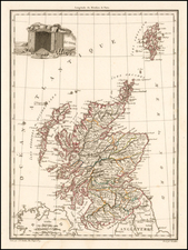 Scotland Map By Conrad Malte-Brun