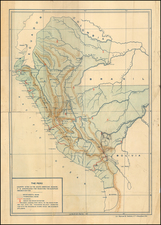 Peru & Ecuador Map By Lit. Nacional M. Badiola y Co.