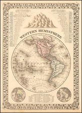 Western Hemisphere Map By Samuel Augustus Mitchell Jr.