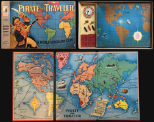 World, Pictorial Maps and Curiosities Map By Milton Bradley Company