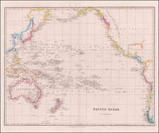 Australia & Oceania, Pacific, Australia, Oceania, New Zealand, Hawaii and Other Pacific Islands Map By John Arrowsmith