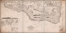 Laurie's General Chart of the Coasts of Brasil, &c. From The River Para to Buenos-Ayres; With Particular Plans of the Harbours.  Constructed chiefly From the surveys of the  Baron Roussin and Captain Wm. Hewett, Adjusted by the later observations of Captain Phillip Barker King, Captain Robert Fitzroy, and the otehr distinguished Officers of the British Royal Navy . . . 1870
