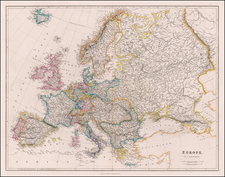 Europe Map By John Arrowsmith