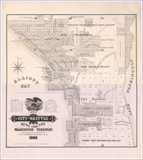 Washington Map By Sylvanus C. Harris