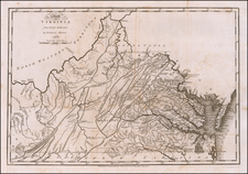 Virginia Map By Mathew Carey