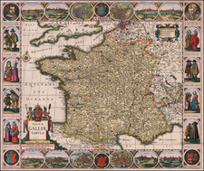 France Map By Johannes Cloppenburg