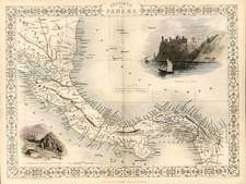 Central America Map By John Tallis