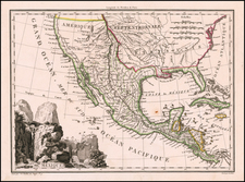 Southwest, Rocky Mountains, Mexico and California Map By Conrad Malte-Brun