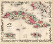 Caribbean Map By Joseph Hutchins Colton