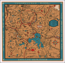 Idaho and Wyoming Map By Lindgren Brothers