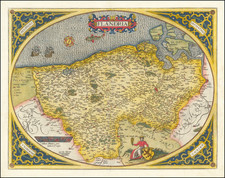 Belgium Map By Abraham Ortelius