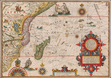Indian Ocean, South Africa and East Africa Map By Jan Huygen Van Linschoten
