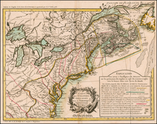 United States and Canada Map By N. J. B. de Poilly