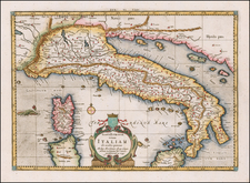 Italy Map By  Gerard Mercator
