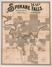 Washington Map By Huber & Hough