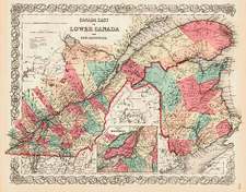 Canada Map By Joseph Hutchins Colton