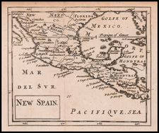 Texas, Southwest and Mexico Map By Sir Jonas Moore