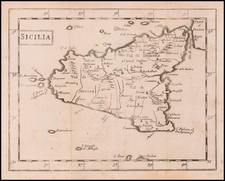 Sicily Map By Sir Jonas Moore