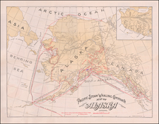 Alaska Map By Pacific Steam Whaling Company