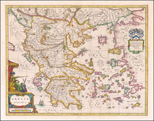 Balkans and Greece Map By Johannes et Cornelis Blaeu