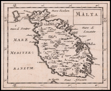 Malta Map By Sir Jonas Moore