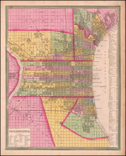 Pennsylvania and Philadelphia Map By Samuel Augustus Mitchell