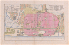 [Puducherry-- Hand Drawn Map]  Plan de la Ville de Pondichery.   Legende des Rues de la ville blanche et de la ville noire de Pondichery avec les numeros d'ordre correspondant a ceux du plan que Mr. le Gouvernor a approuve le Mai 1856