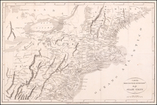 New England, New York State and Mid-Atlantic Map By Francois A.F. La Rochefoucault-Liancourt