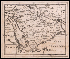 Middle East and Arabian Peninsula Map By Sir Jonas Moore