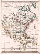 North America Map By Georges Louis Le Rouge