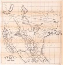 Map of Gilliam's Travels in Mexico Including Texas and Part of the United States By Albert Gilliam