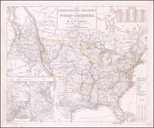 United States and Texas Map By Dr. F.W. Streit