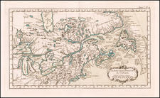 Midwest, Canada and Eastern Canada Map By Jacques Nicolas Bellin