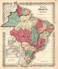 South America Map By Joseph Hutchins Colton