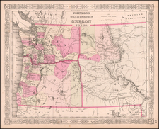 Rocky Mountains Map By Alvin Jewett Johnson  &  Benjamin P Ward