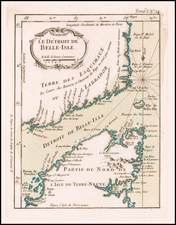 Canada Map By Jacques Nicolas Bellin