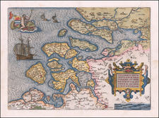 Netherlands Map By Abraham Ortelius