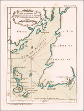 Canada Map By Jacques Nicolas Bellin