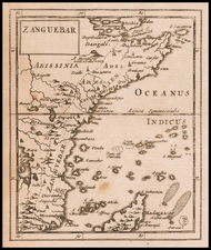 East Africa Map By Sir Jonas Moore