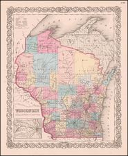 Midwest Map By Joseph Hutchins Colton