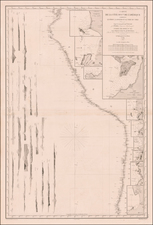 Chile, Paraguay & Bolivia and Peru & Ecuador Map By Depot de la Marine