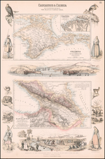 Russia, Ukraine and Central Asia & Caucasus Map By Archibald Fullarton & Co.