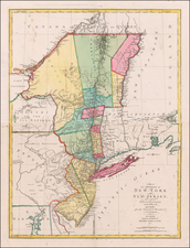 New England, New York State, Mid-Atlantic, American Revolution and Canada Map By Mathais Albrecht Lotter