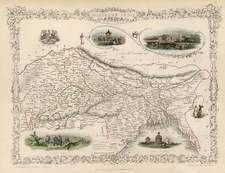 Asia, India and Central Asia & Caucasus Map By John Tallis